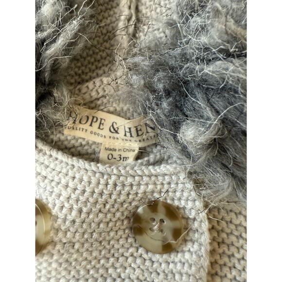 Hope & Henry Boys' Knit Hooded Sweater Size 0-3 Months - Picture 3 of 4
